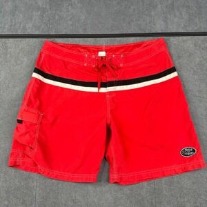 Vintage Toes On The Nose Board Shorts Light Blue Nylon Swim Beach Trunks Size 38